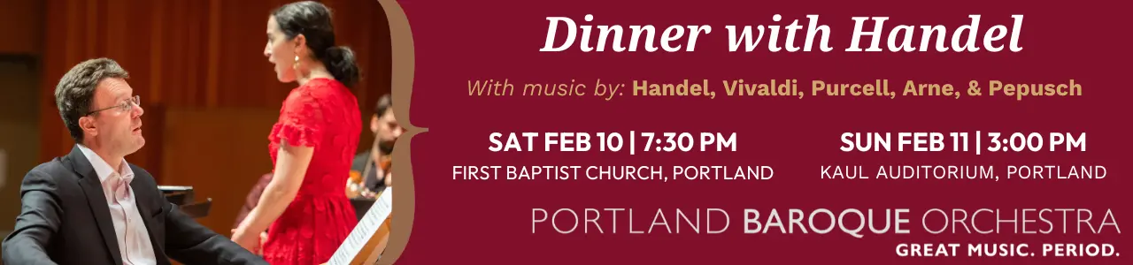 George Handel's dinner party of guests include the likes of Gustavus Waltz, Johann Christoph Pepusch, Mary Pendarves, and Francesca Cuzzoni