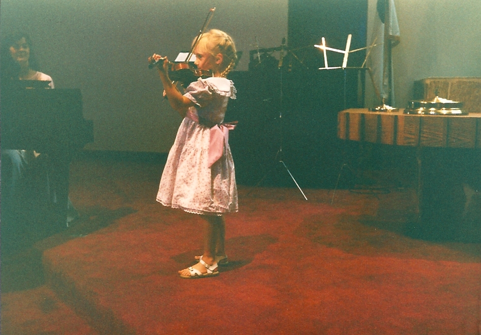 Christine Playing Violin at early age